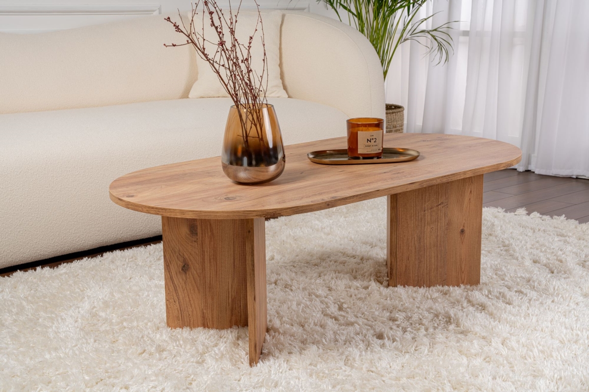 909NRD1102 23.62 x 15.75 x 46.85 in. Sable Coffee Table, Atlantic Pine
