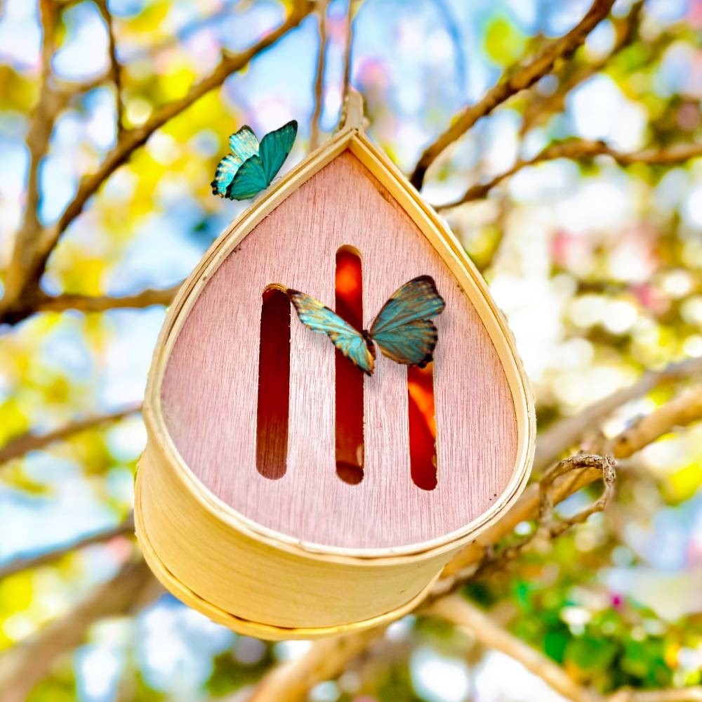 Picture of Touch of Eco 5067 Organic Wooden Hanging Butterfly House - Natural Habitat for Pollinators&#44; Garden & Yard Decor&#44; Eco-Friendly Outdoor Shelter for Butterflies&#44; Perfect Gift!