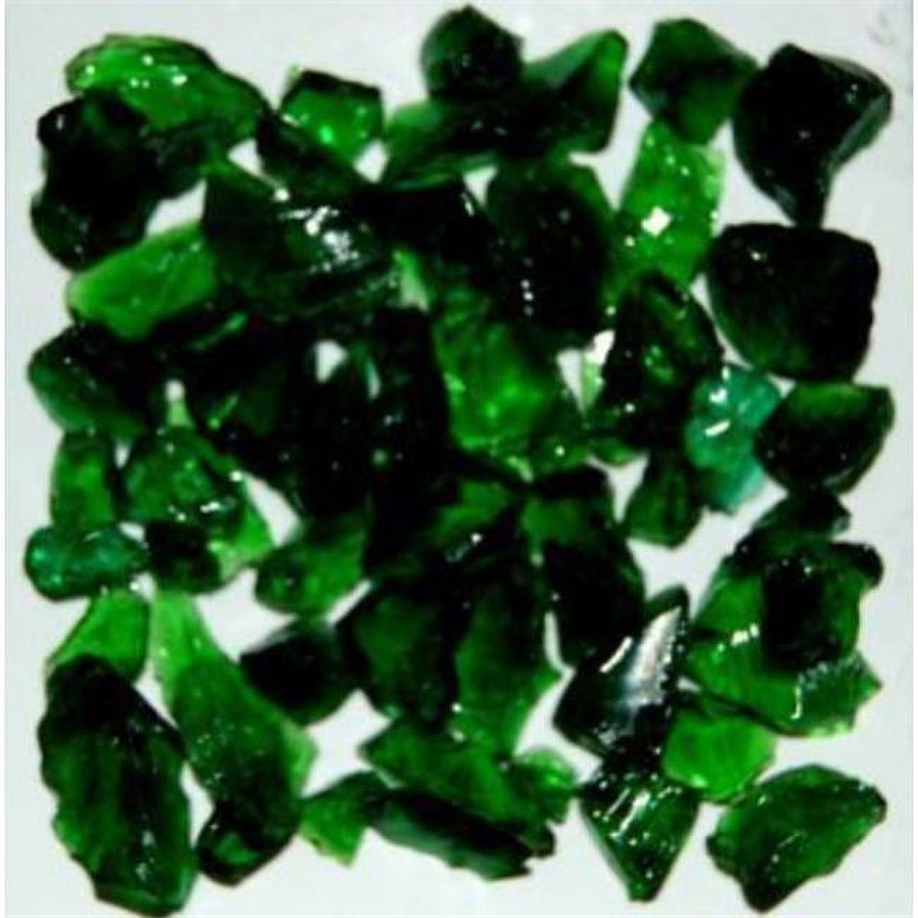 Recycled Chunky Glass, Dark Green - Size 1 - 0.13-0.25 in. - 3 lbs
