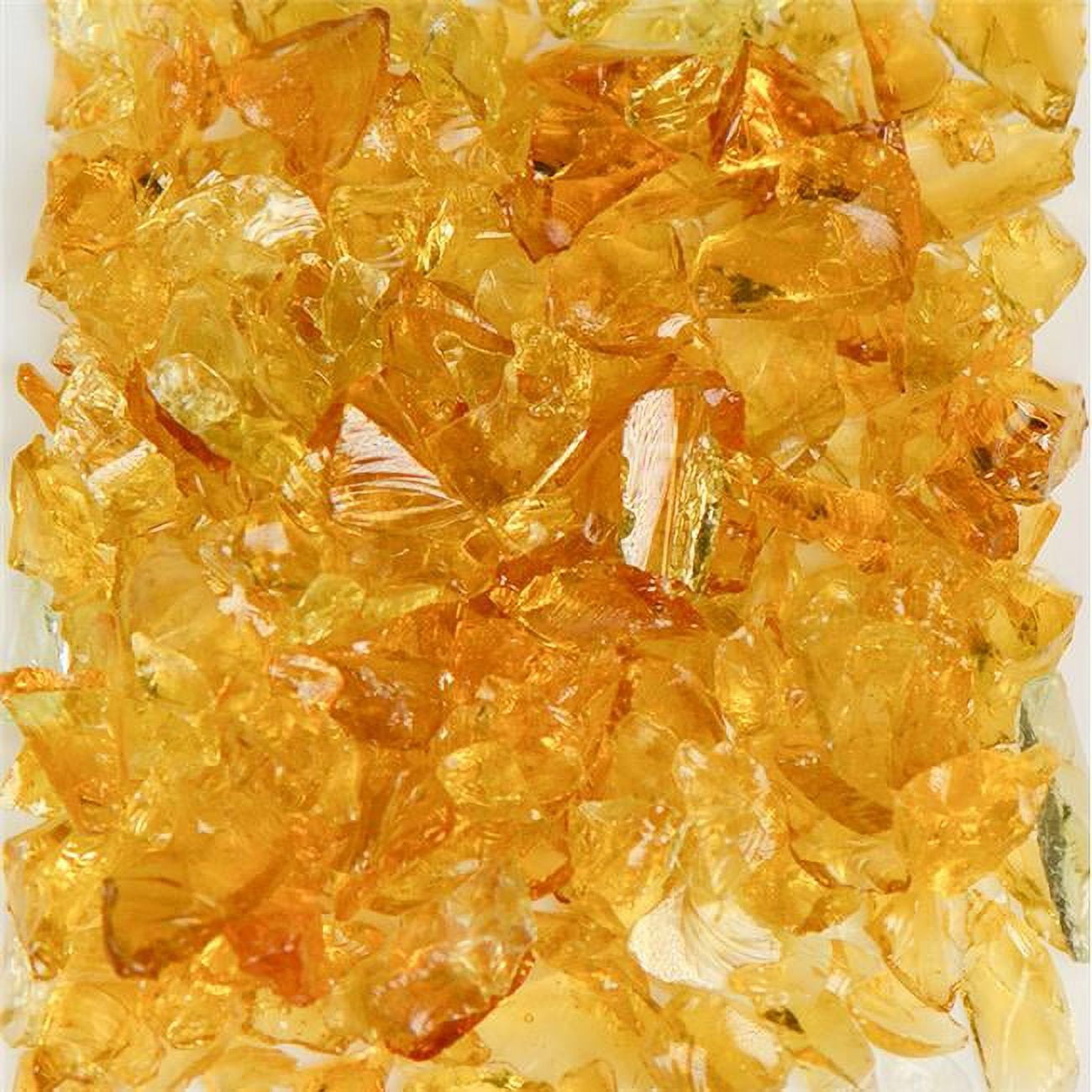 Recycled Chunky Glass, Honey Lemon - Size 1 - 0.13-0.25 in. - 5 lbs