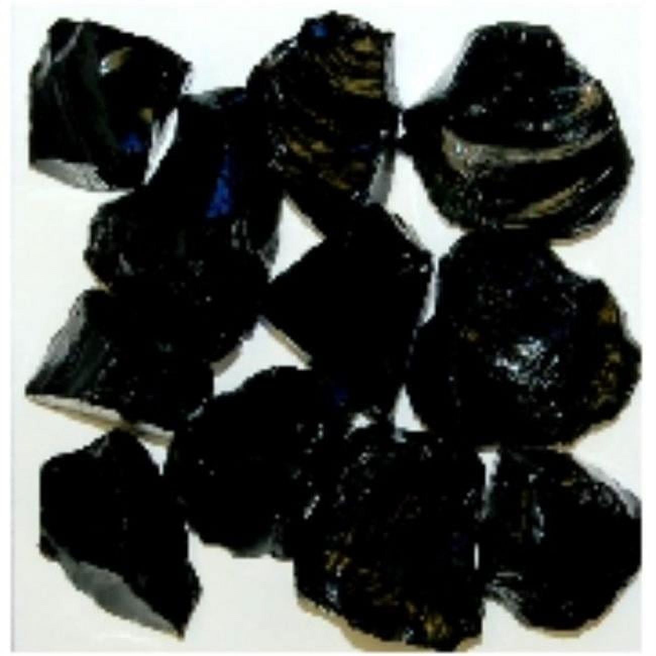Recycled Chunky Glass, Black - Medium - 0.5-1 in. - 3 lbs