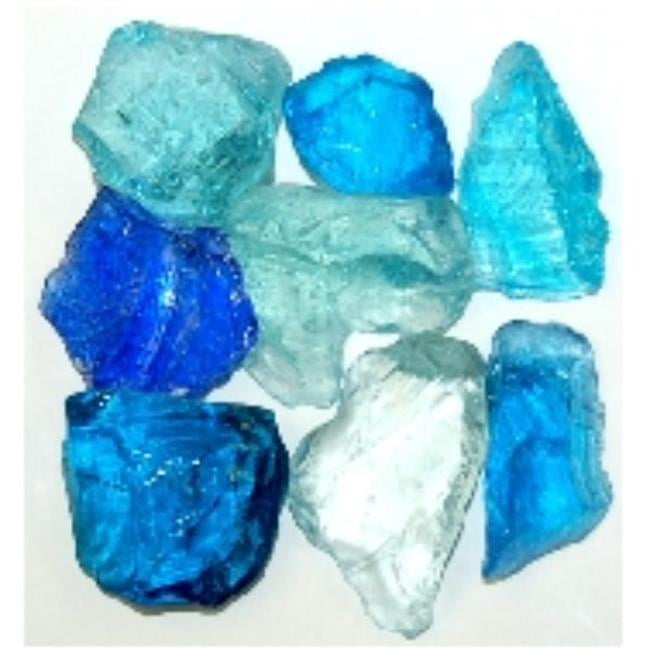 Recycled Chunky Glass, Caribbean Mix - Medium - 0.5-1 in. - 1 lbs