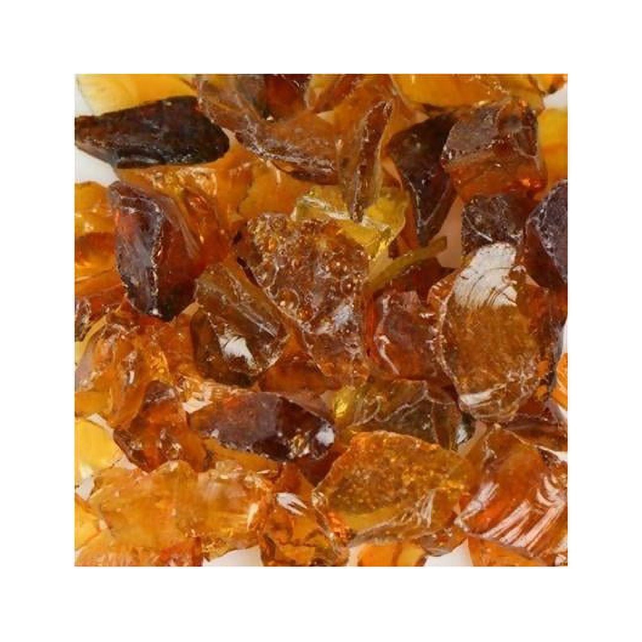 Recycled Chunky Glass, Crystal Amber - Small - 0.25-0.5 in. - 10 lbs