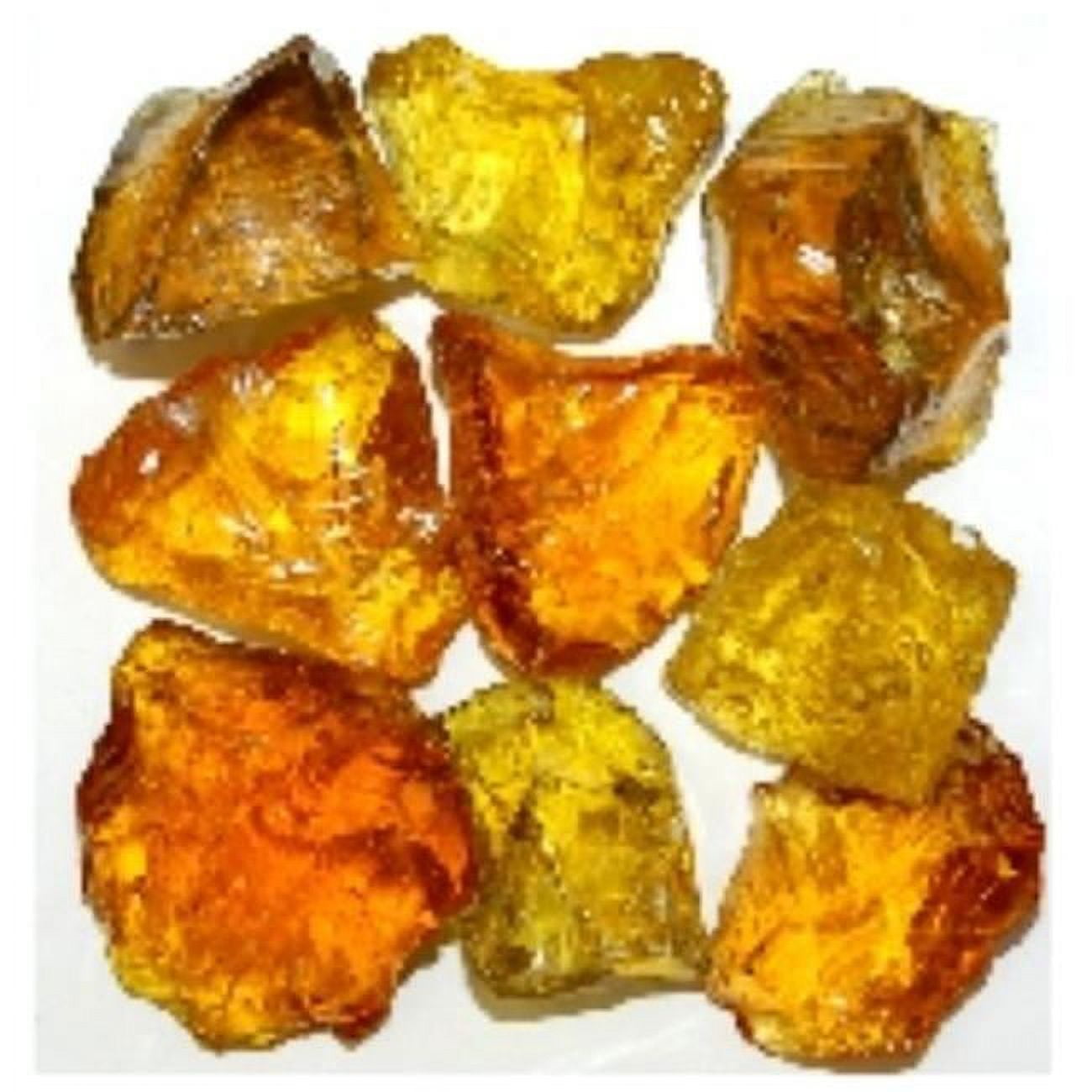 Recycled Chunky Glass, Crystal Amber - Medium - 0.5-1 in. - 1 lbs