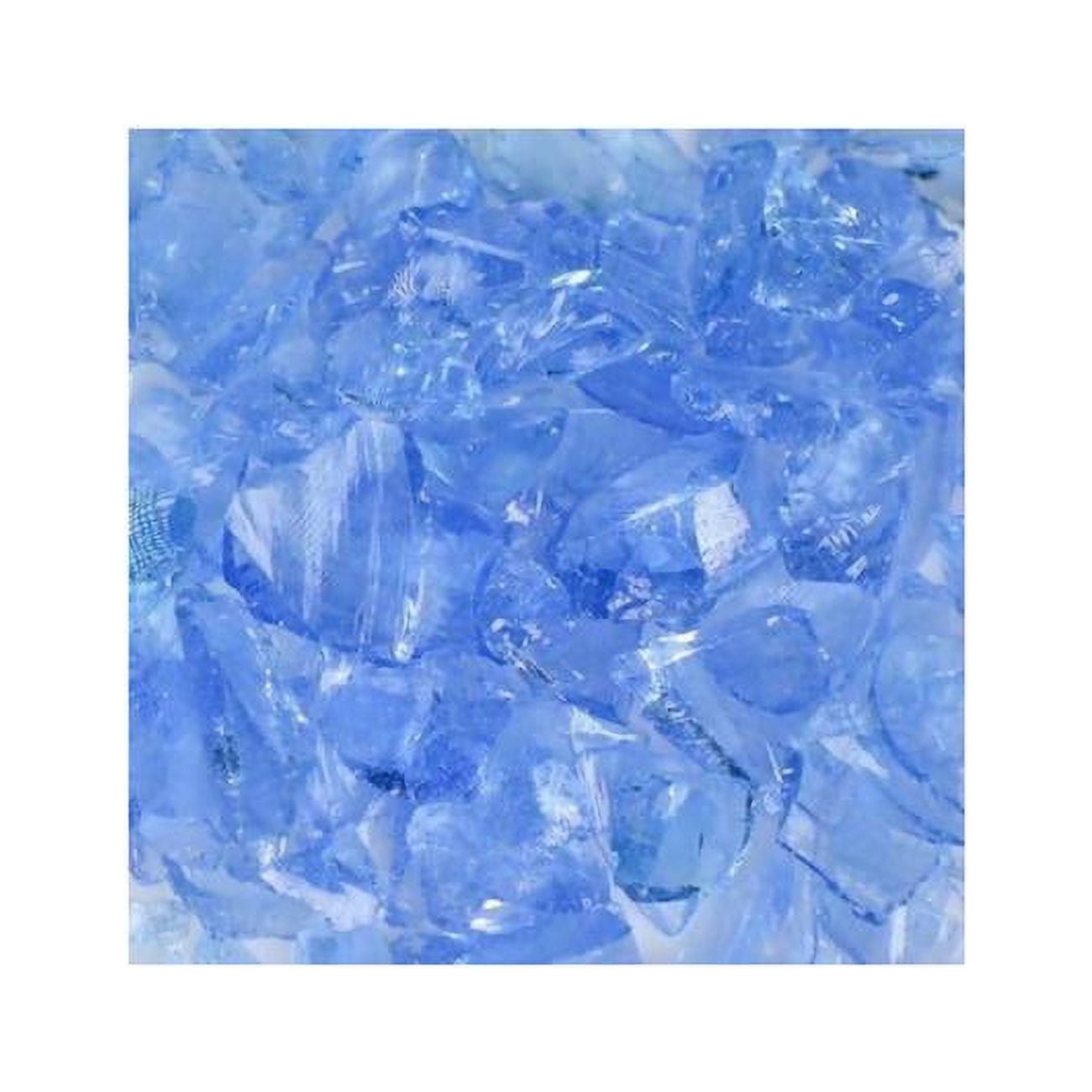 LCRBLUES-10 Recycled Chunky Glass, Crystal Blue - Small - 0.25-0.5 in. - 10 lbs