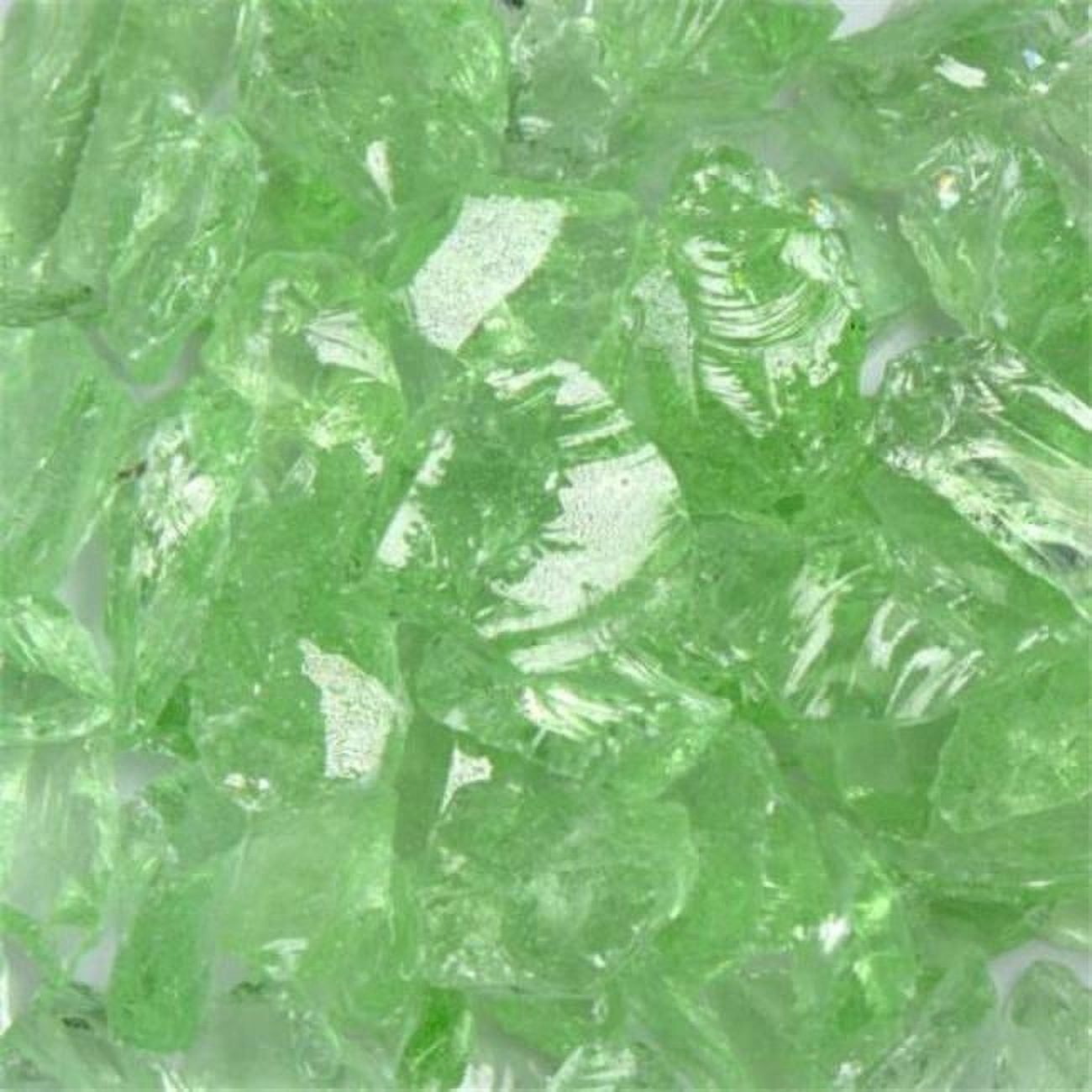 Recycled Chunky Glass, Crystal Green - Small - 0.25-0.5 in. - 1 lbs