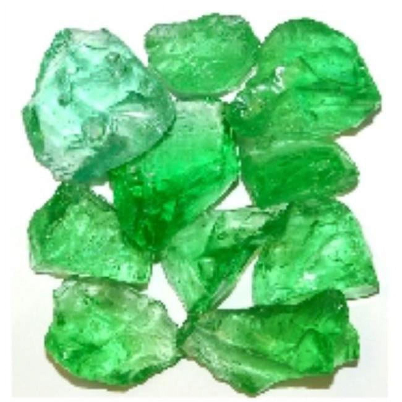 Recycled Chunky Glass, Crystal Green - Medium - 0.5-1 in. - 1 lbs