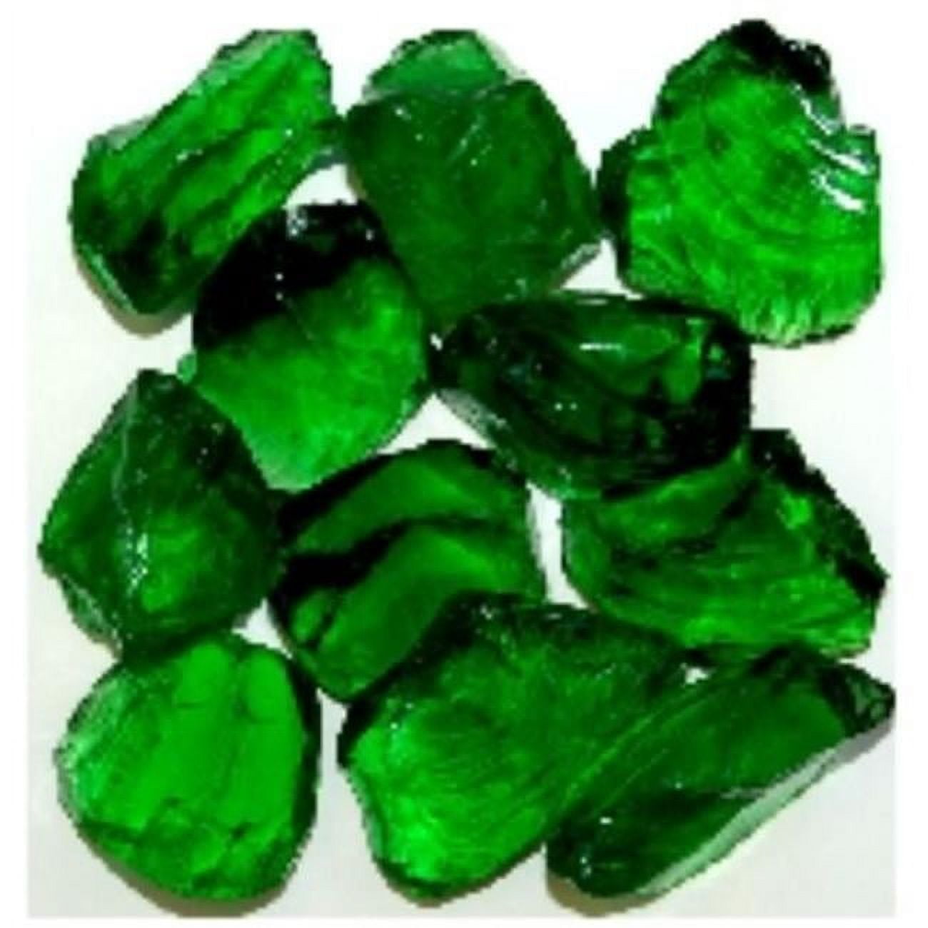 Recycled Chunky Glass, Green - Medium - 0.5-1 in. - 10 lbs
