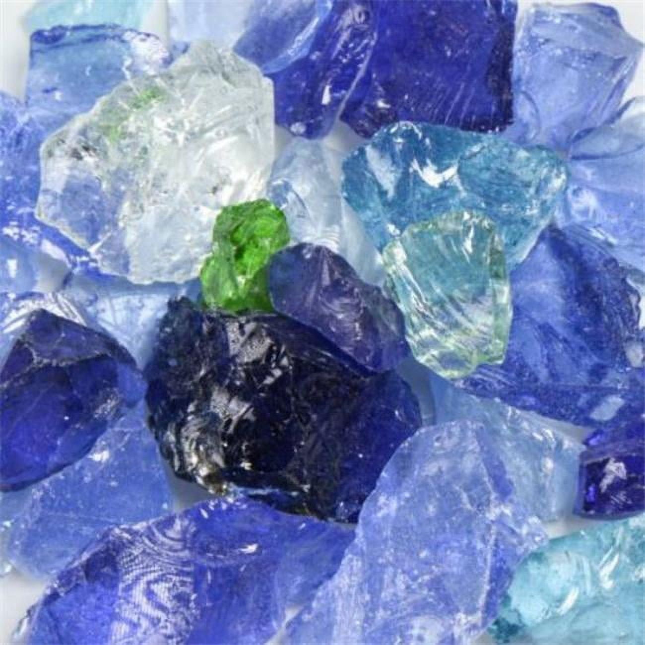 Recycled Chunky Glass, River Mix - Small - 0.25-0.5 in. - 1 lbs