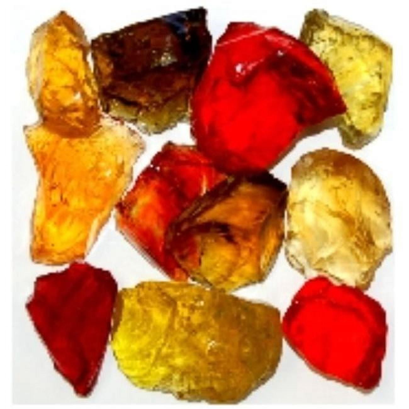 Recycled Chunky Glass, Sunshine Mix - Medium - 0.5-1 in. - 3 lbs