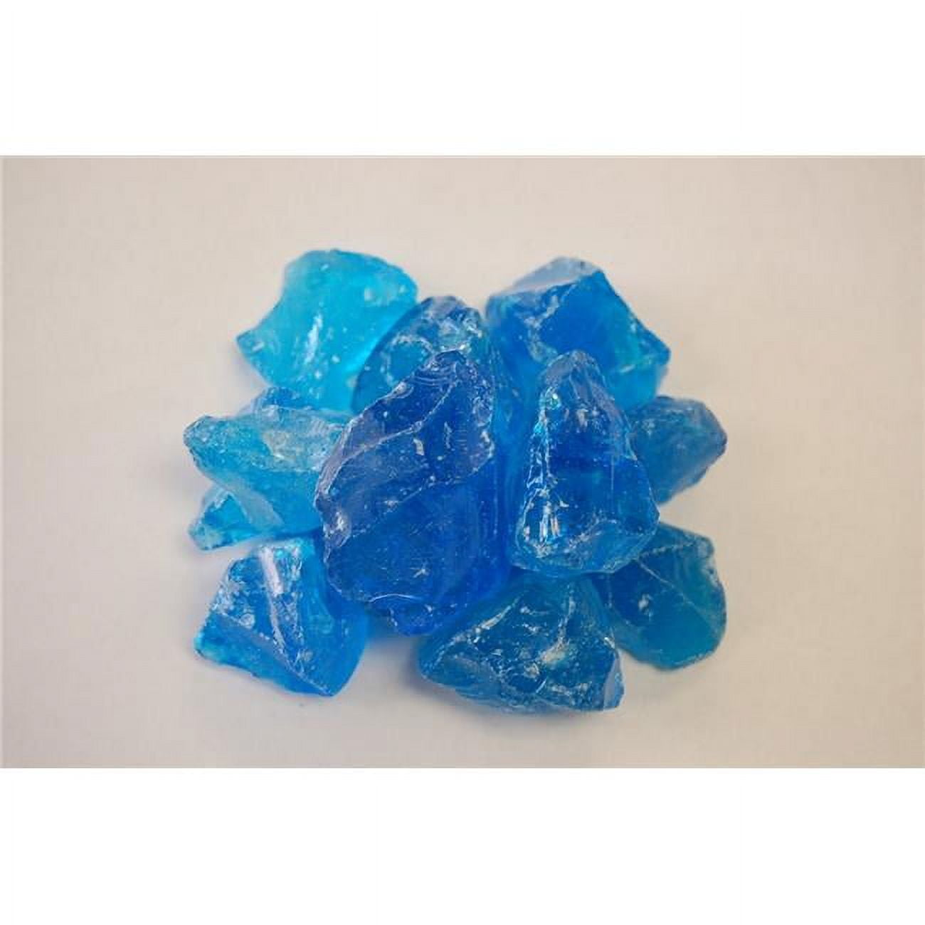 Recycled Chunky Glass, Crystal Turquoise - Small - 0.25-0.5 in. - 25 lbs