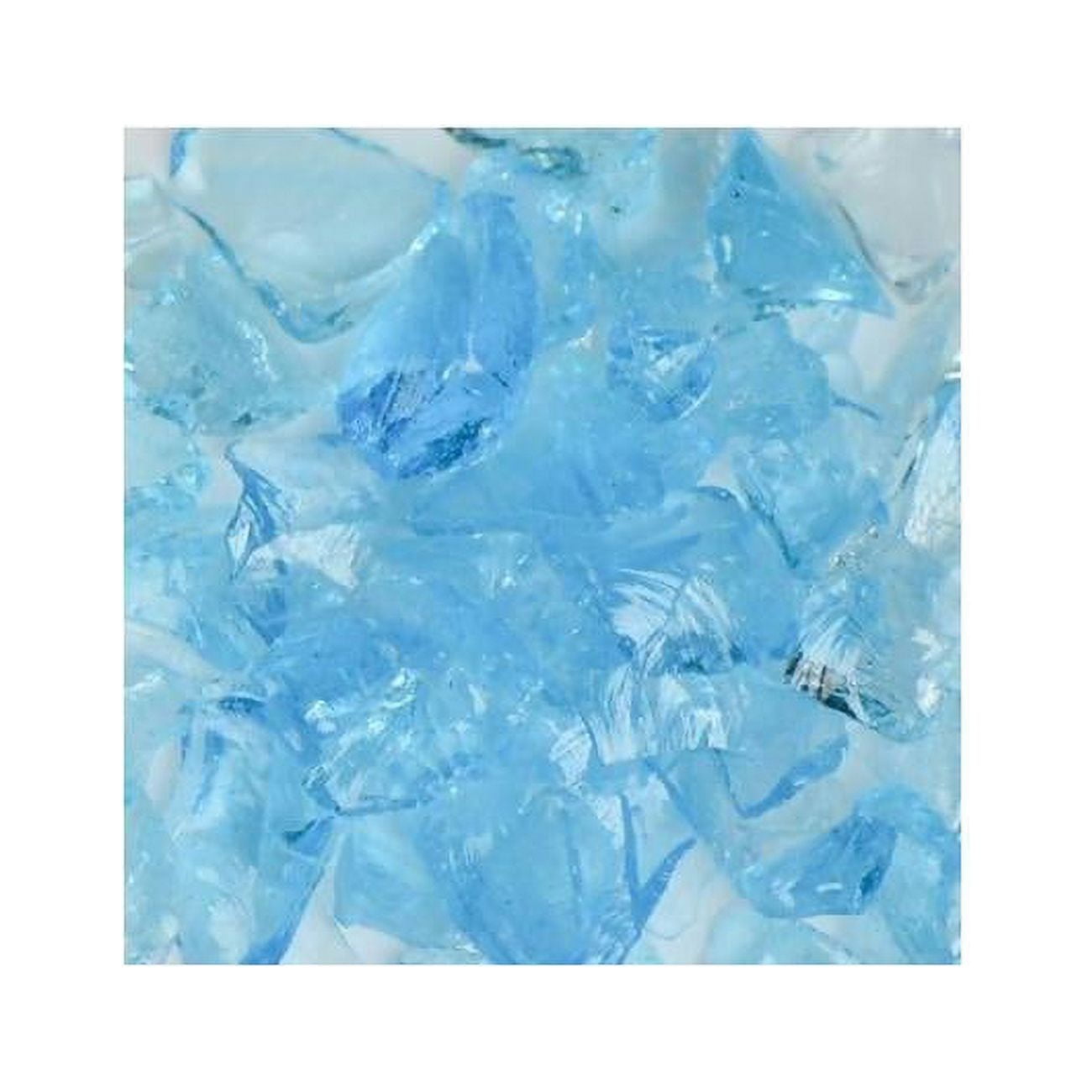 Recycled Chunky Glass, Crystal Turquoise - Medium - 0.5-1 in. - 50 lbs