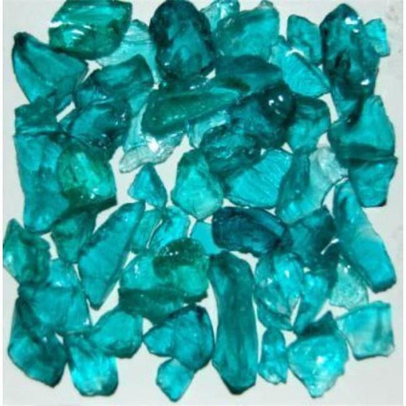 Recycled Chunky Glass, Teal - Small - 0.25-0.5 in. - 25 lbs