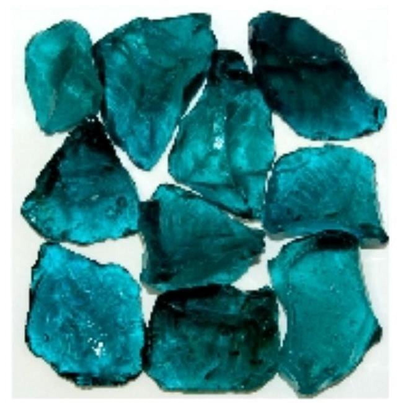 Recycled Chunky Glass, Teal - Medium - 0.5-1 in. - 25 lbs
