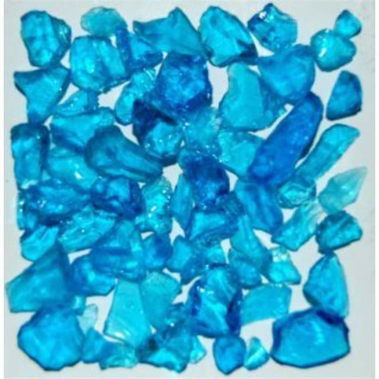 Recycled Chunky Glass, Turquoise - Small - 0.25-0.5 in. - 25 lbs