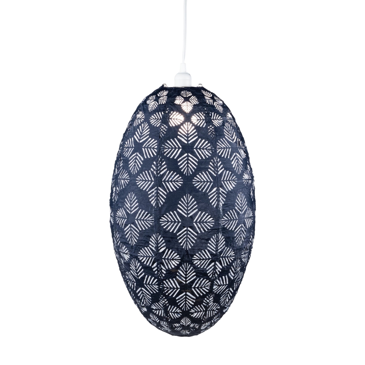 Picture of Allsop Home & Garden 32366 Soji Stella Nova Pod Geo Palm Tyvek Pendant Lamp&#44; Midnight Blue