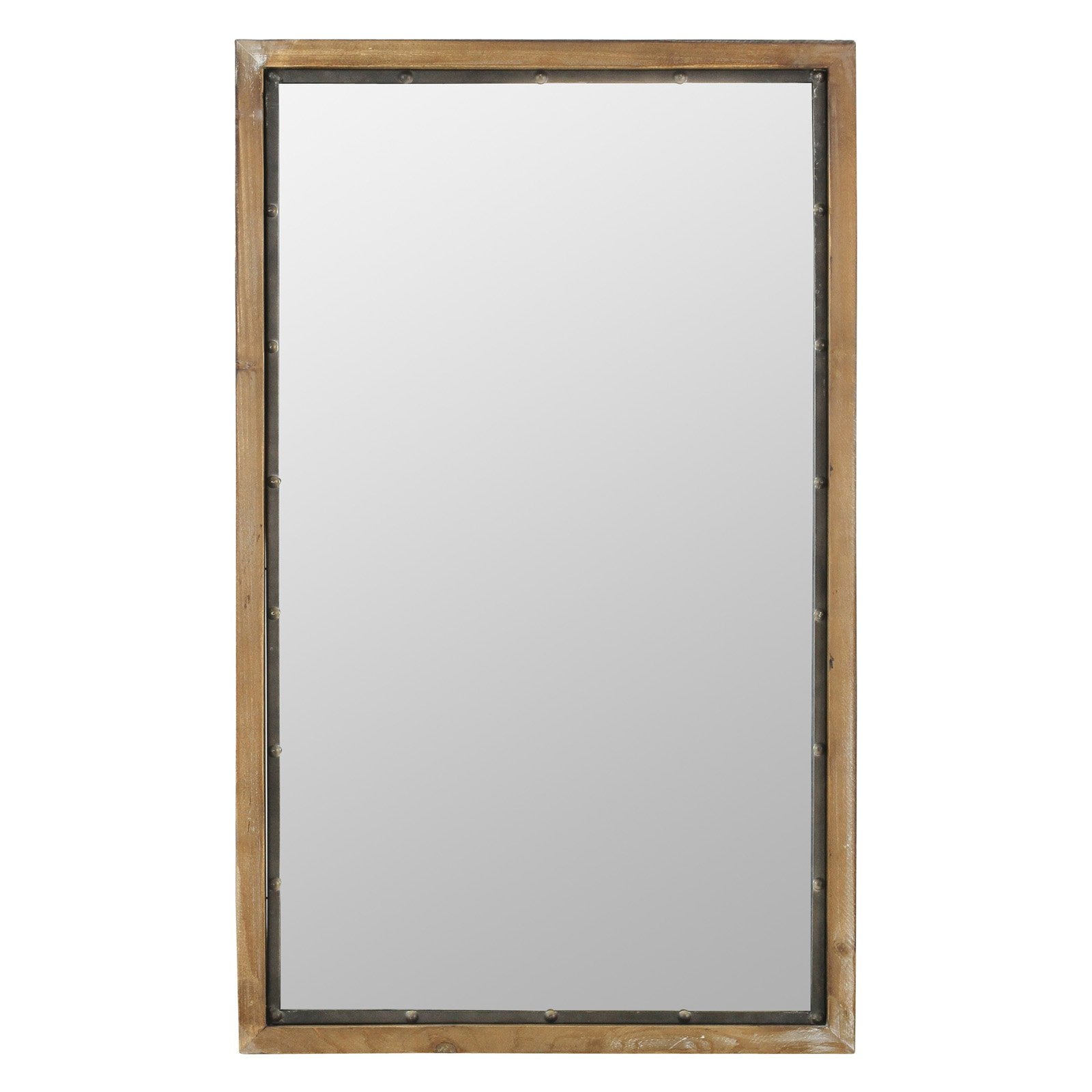 Picture of Aspire 5520 Marlon Rustic Wood Wall Mirror, Brown