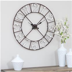 Picture of Aspire Home Accents 5926 Zandra Metal Wall Clock&#44; Brown