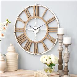 Picture of Aspire Home Accents 5933 Janelle Farmhouse Wall Clock&#44; White