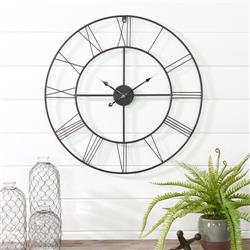 Picture of Aspire Home Accents 6657 Alpin Round Metal Wall Clock&#44; Gray