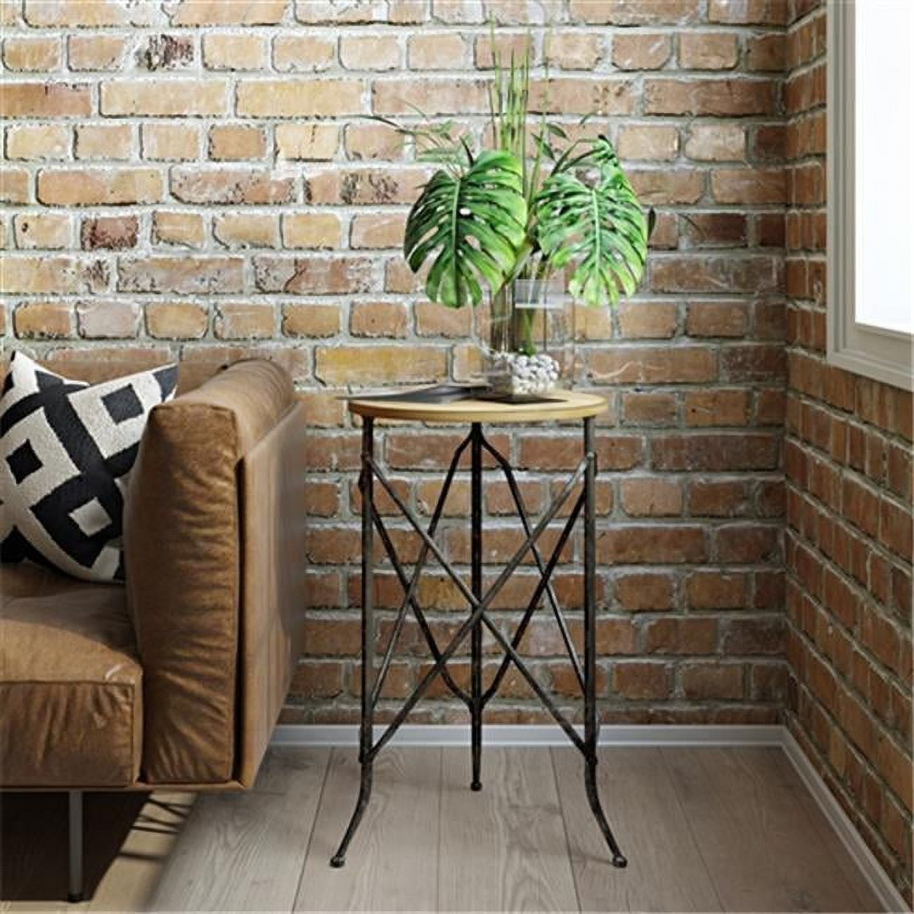 Picture of Aspire Home Accents 7364 Atwell Round Accent Table, Brown