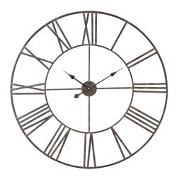 Picture of Aspire Home Accents 7807 Solange Round Metal Wall Clock, Gray - 36 in.