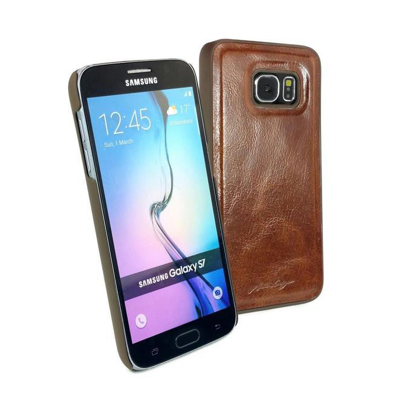 Tuff Luv B10-870 Alston Craig Genuine Vintage Leather Replacement Magnetic Shell for Samsung Galaxy S7 - Brown -  Ashtead Retail & Wholesale, B10_870
