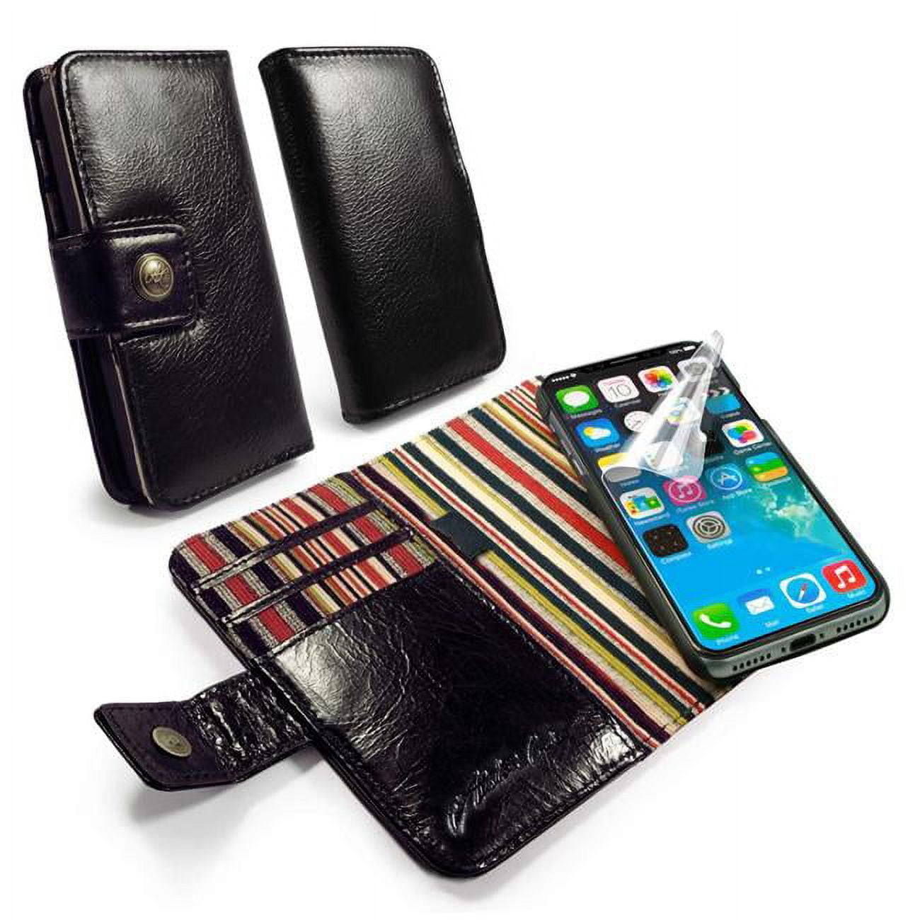 Tuff Luv C3-87 Alston Craig Slim Magnetic Shell RFID Vintage Leather Case Wallet for Apple iPhone X - Black -  Ashtead Retail & Wholesale, C3_87