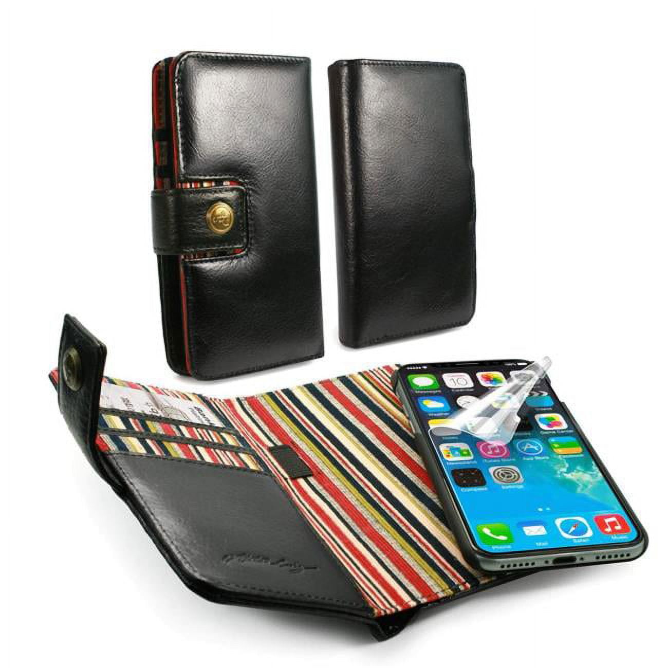 Tuff Luv C3-89 Alston Craig Vintage Leather Case Bill fold Wallet for Apple iPhone X - Black -  Ashtead Retail & Wholesale, C3_89