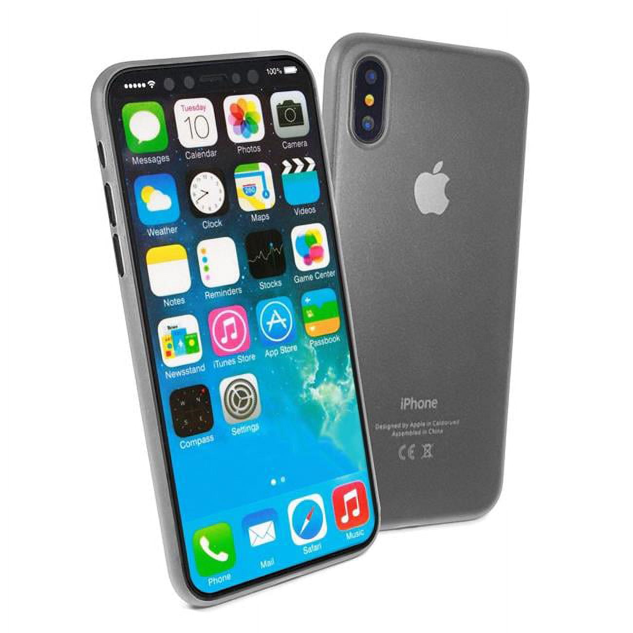 B10-94 Rigid Ultrathin & Light weight Skin Case Cover for Apple iPhone X, Clear -  Tuff-luv, B10_94