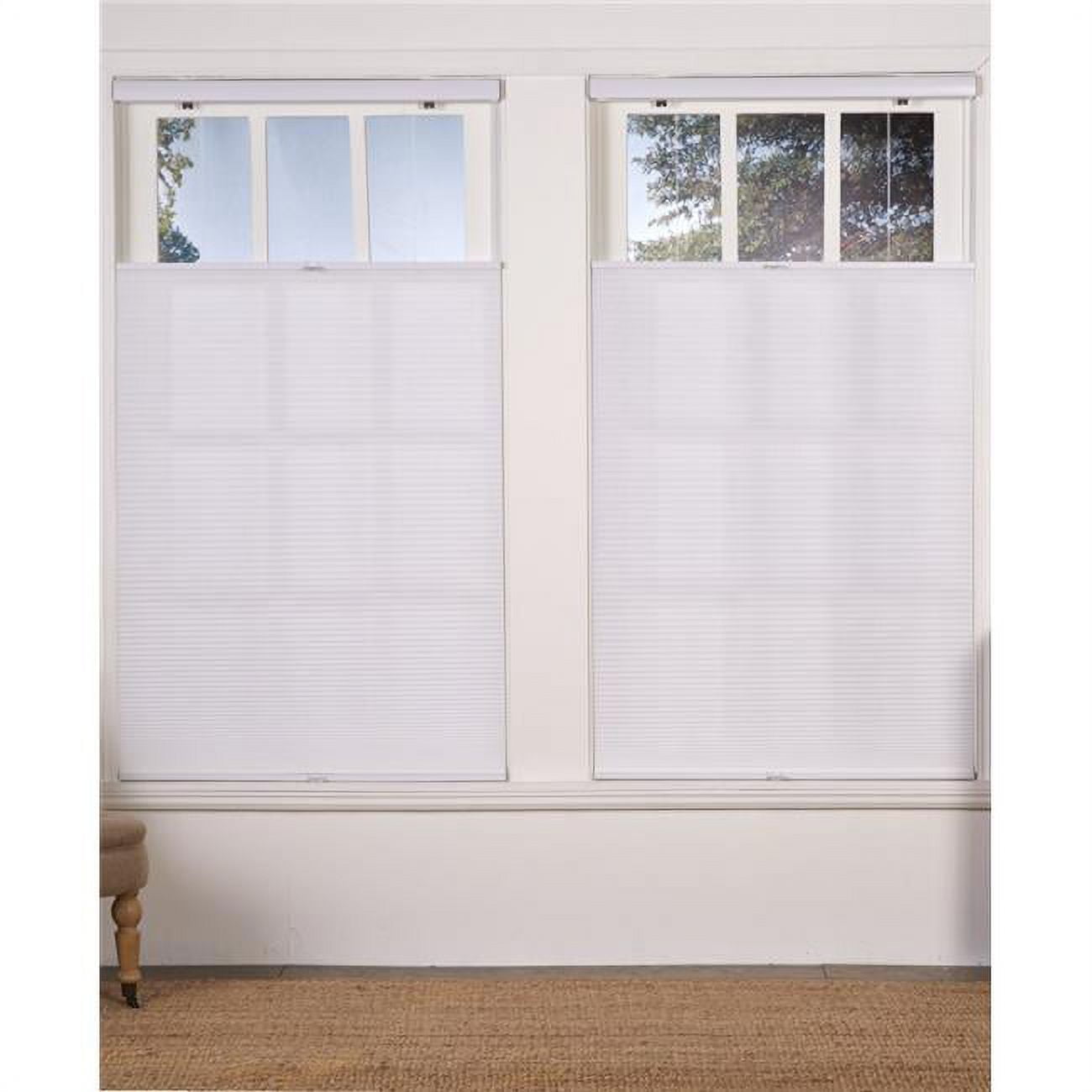 Cordless Light Filtering Top Down Bottom Up Shade, White - 60 x 72 in.