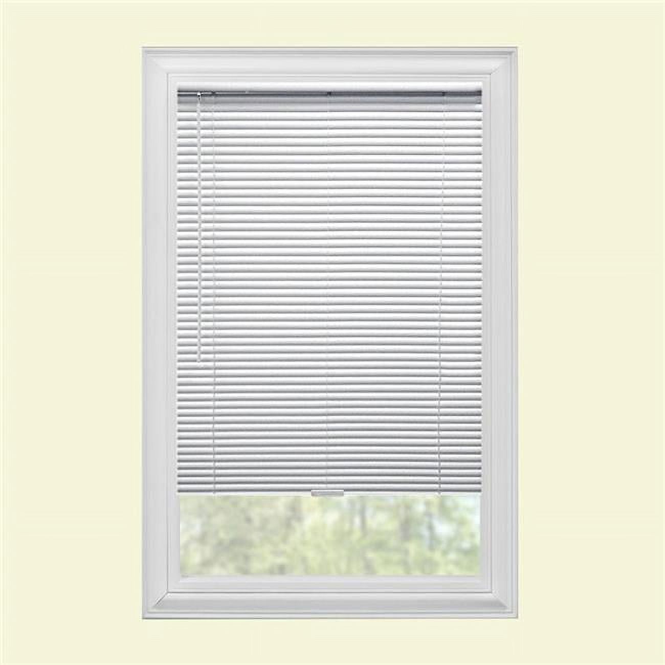 25x48 in White Aluminum Mini Blind Cordless Room Darkening Privacy Window Shade