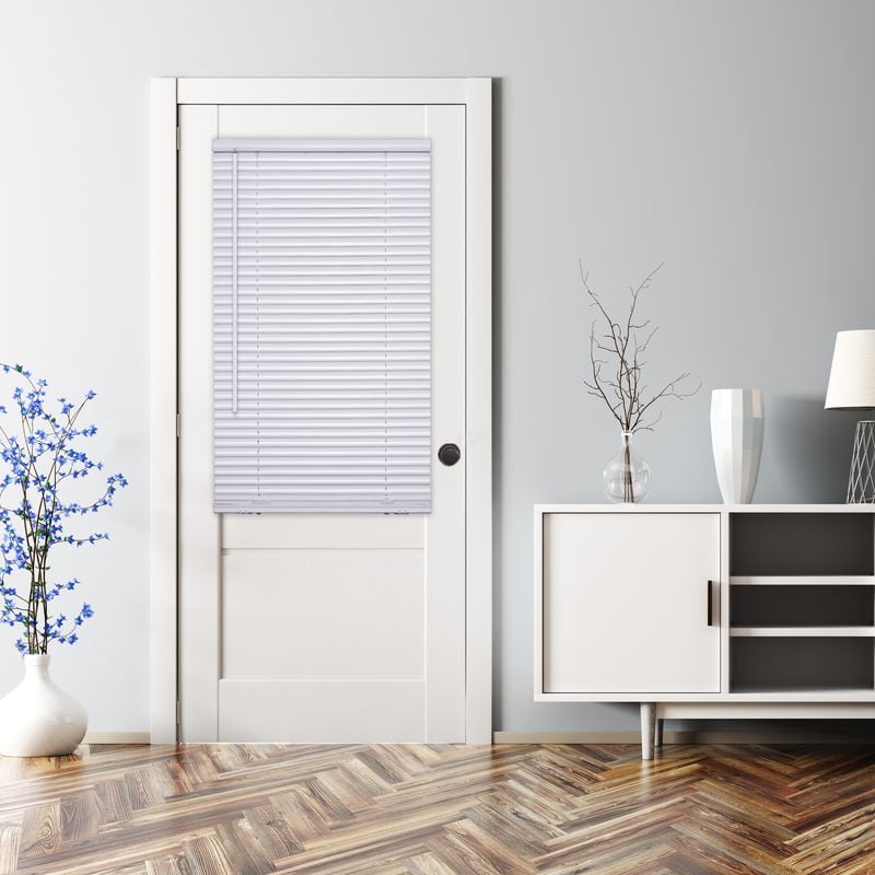 Picture of Safe Styles 1DWT250420 25 x 42 in. Magnetic Mini Blind for Metal Door - White