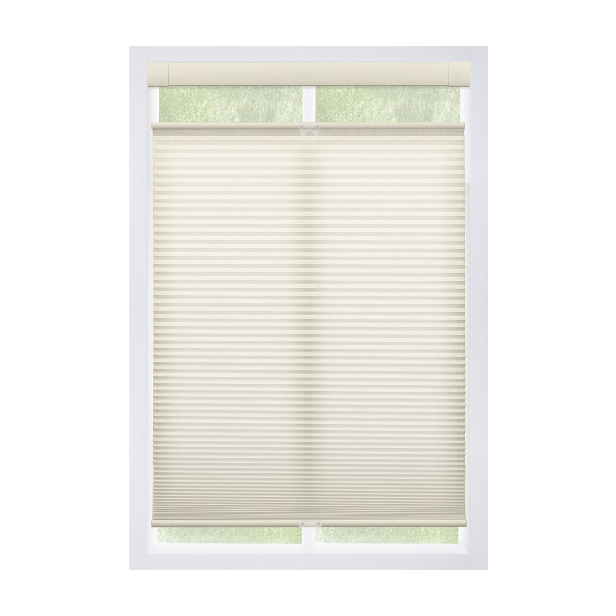 2EBG420640 No Drill EZ Grip Top-Down Bottom-Up Light Filtering Cellular Shade, Beige, 42' W x 64' H