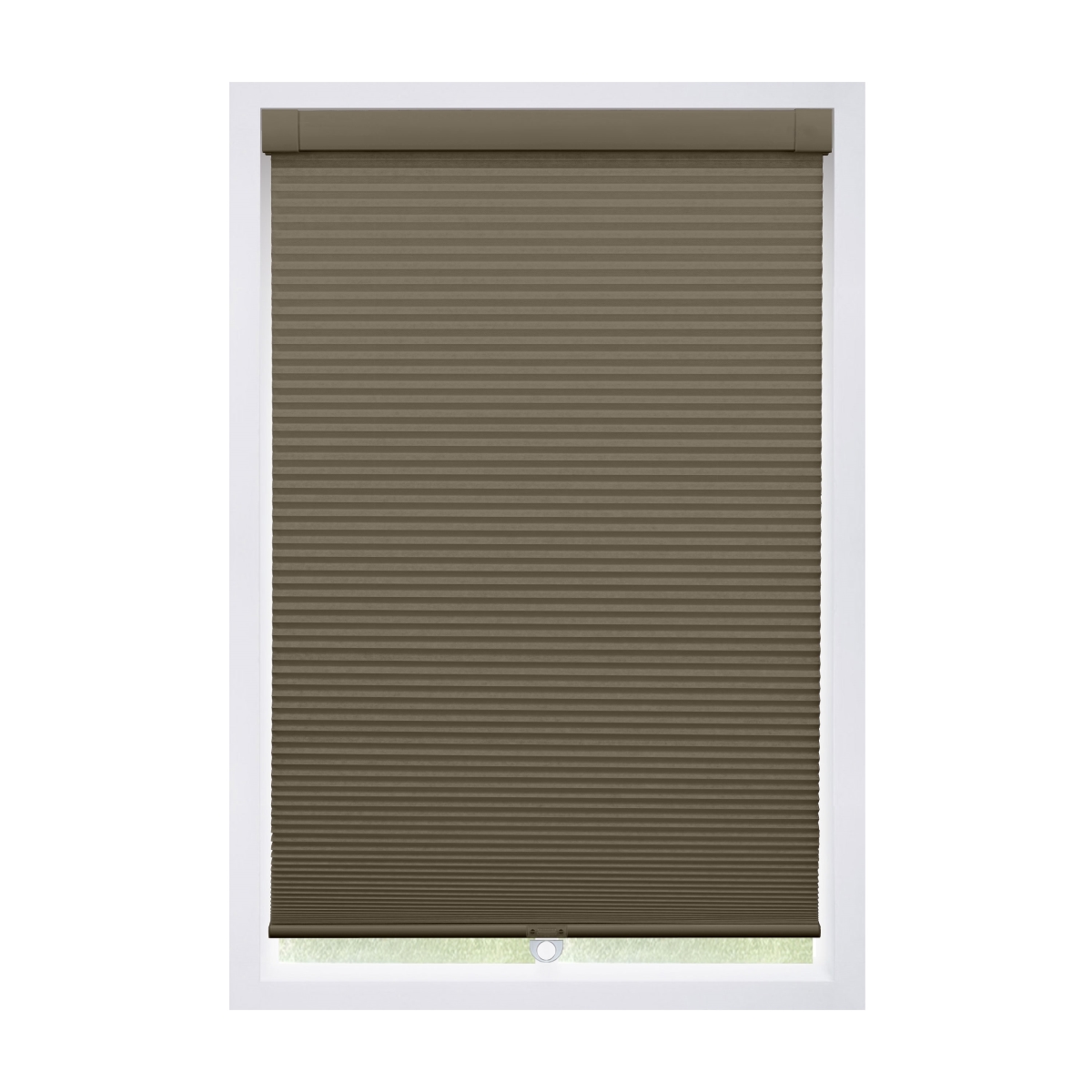 2DDC220480 No Drill EZ Grip Blackout Cellular Shade, Brown, 22' W x 48' H