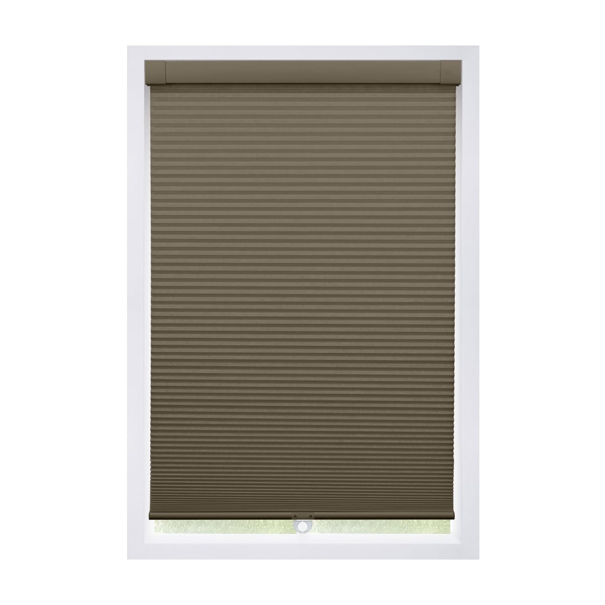 2DDC480640 No Drill EZ Grip Blackout Cellular Shade, Brown, 48' W x 64' H