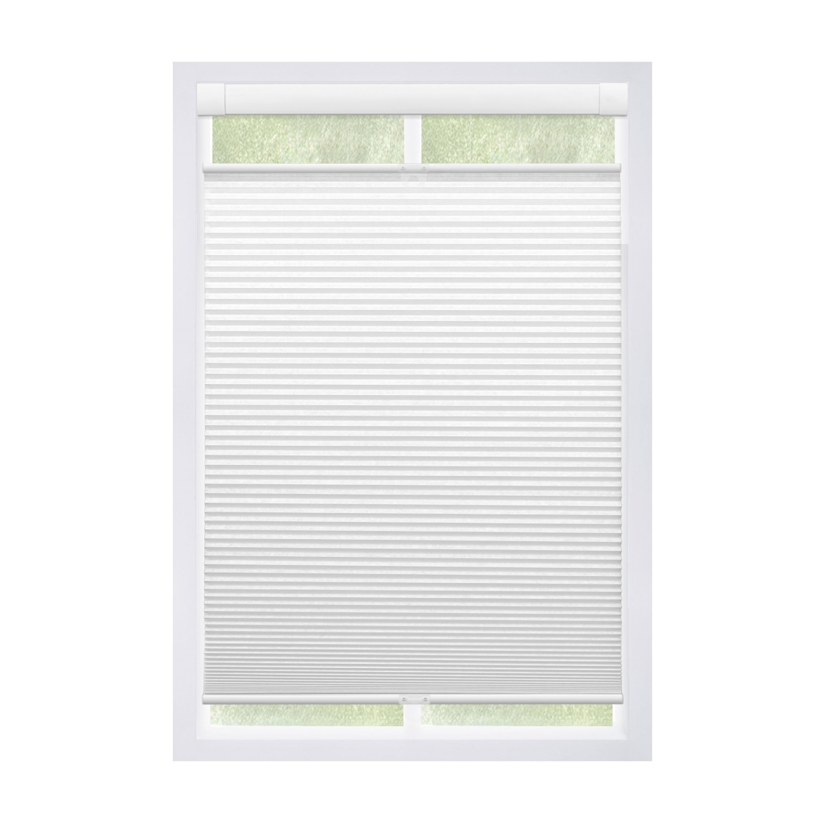 2FWT320640 No Drill EZ Grip Top-Down Bottom-Up Blackout Cellular Shade, White, 32' W x 64' H