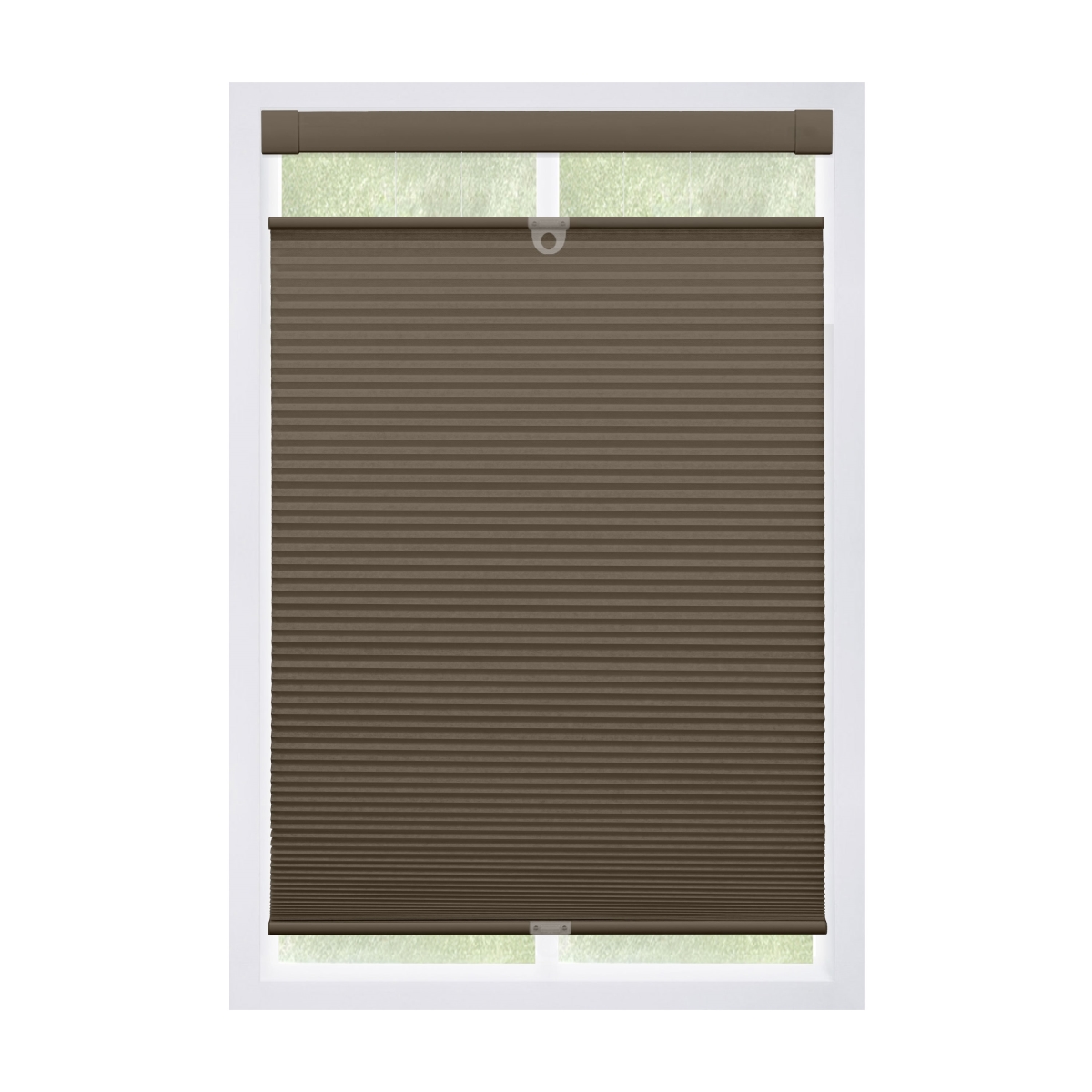 2FDC420640 No Drill EZ Grip Top-Down Bottom-Up Blackout Cellular Shade, Brown, 42' W x 64' H