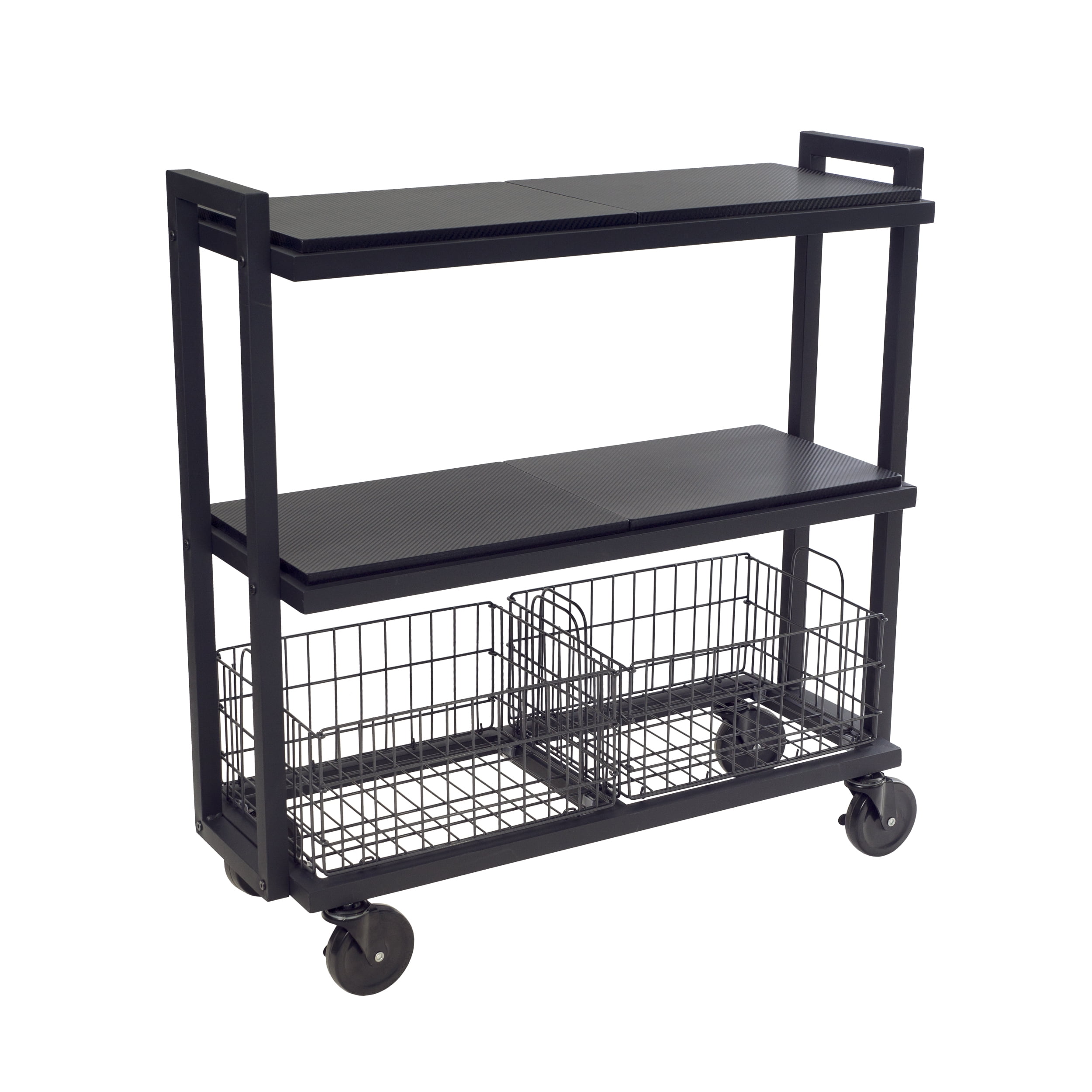 Picture of Atlantic 23350329 3 Tier Cart System Wide&#44; Black