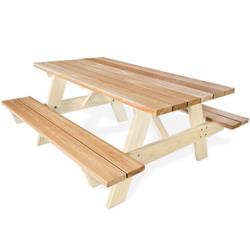 Picture of All Things Cedar W-PT70 6 ft. Classic Wood Picnic Table&#44; Natural Spruce