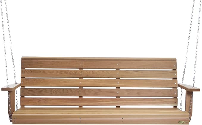 PS70 6 ft. Wooden Porch Swing, Natural