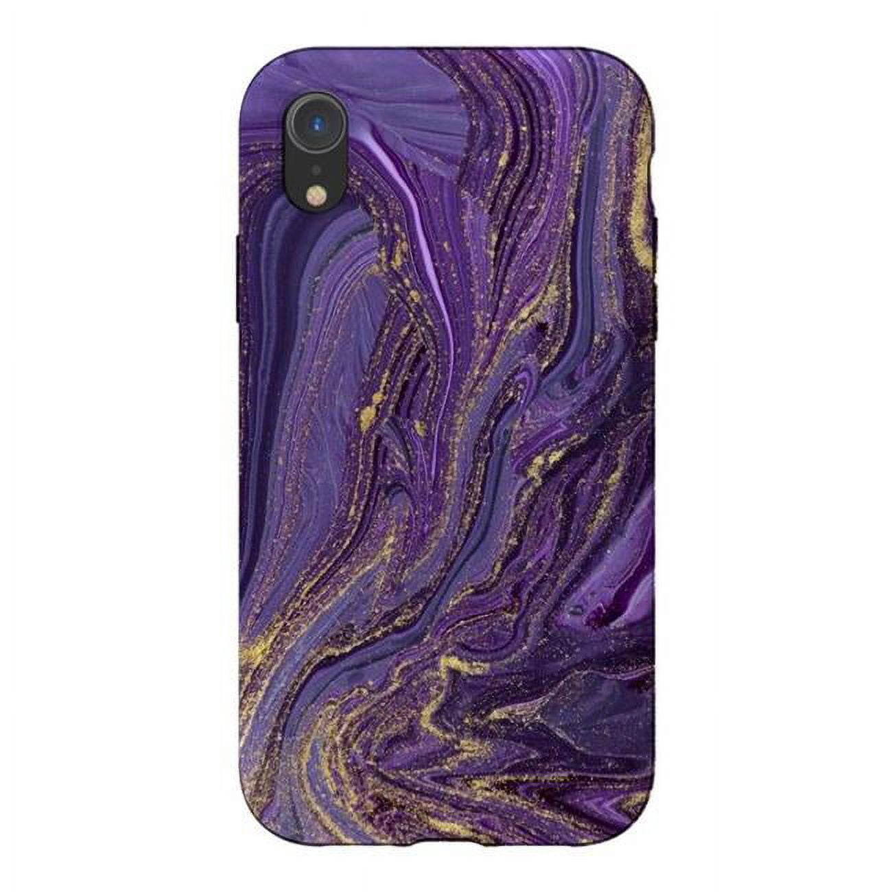 Picture of ArtsCase AC-00364976 Purple & Gold Marble Tough Case for iPhone XR