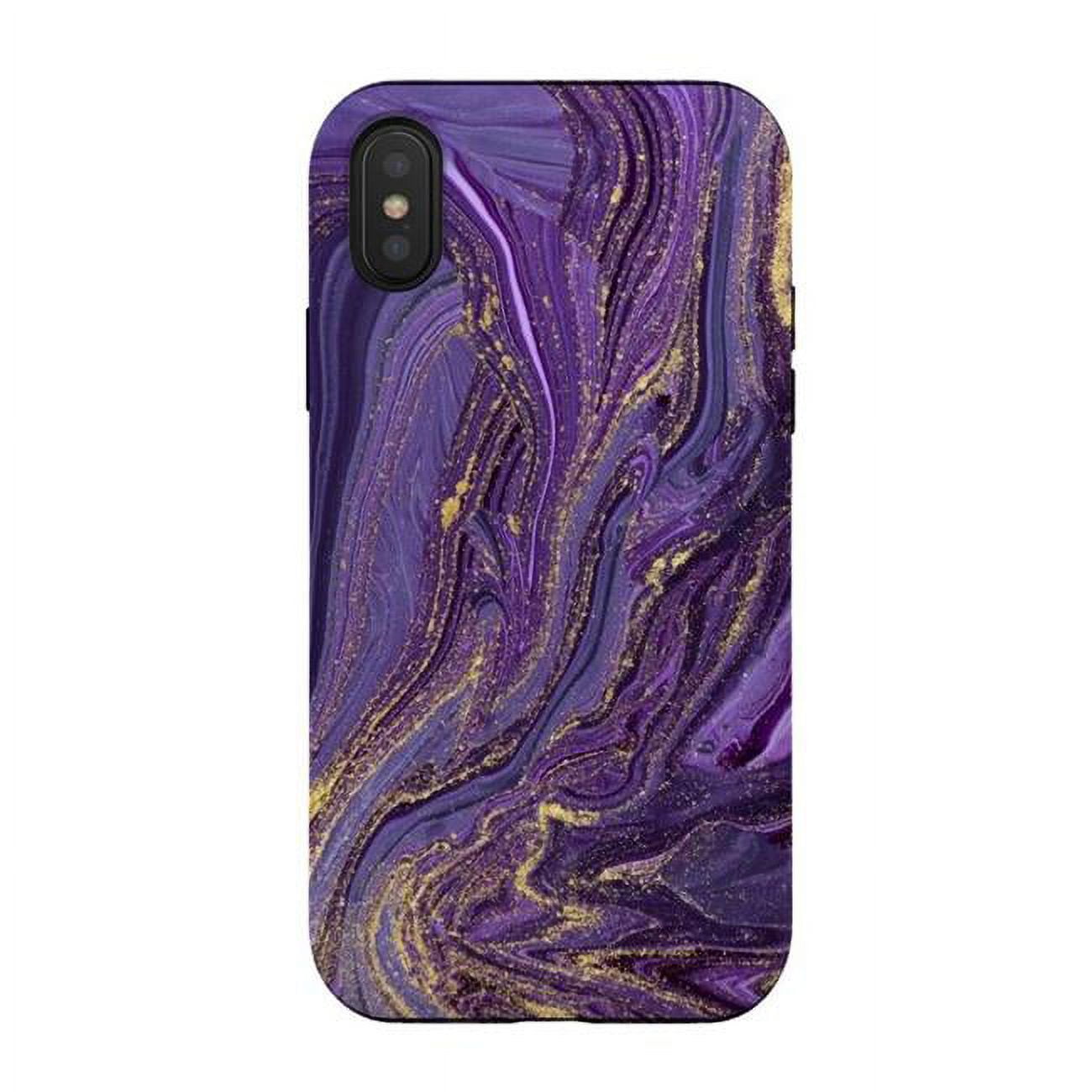 Picture of ArtsCase AC-00364972 Purple & Gold Tough Case Marble for iPhone XS & X