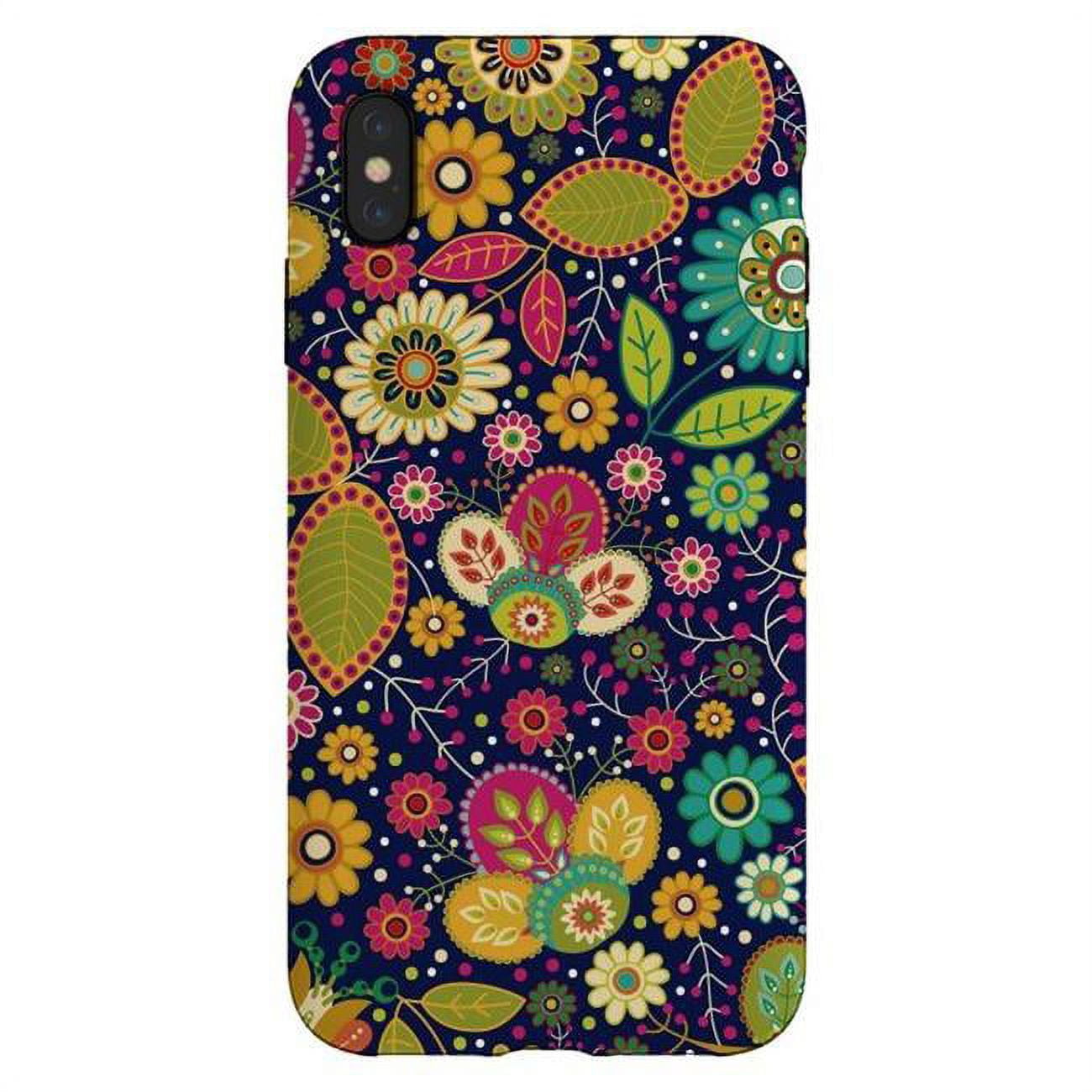 Picture of ArtsCase AC-00365003 Pretty Green Multicolor Flowers Case for iPhone XS Max