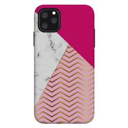 Picture of ArtsCase AC-00571767 Curved Lines In Marble & Magenta for Strong Fit Apple iPhone 11 Pro Max