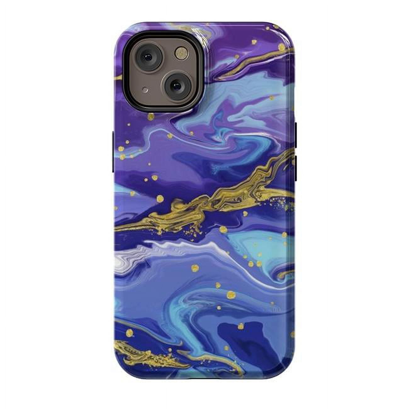StrongFit Designer Cases for iPhone 14, Blue Marble