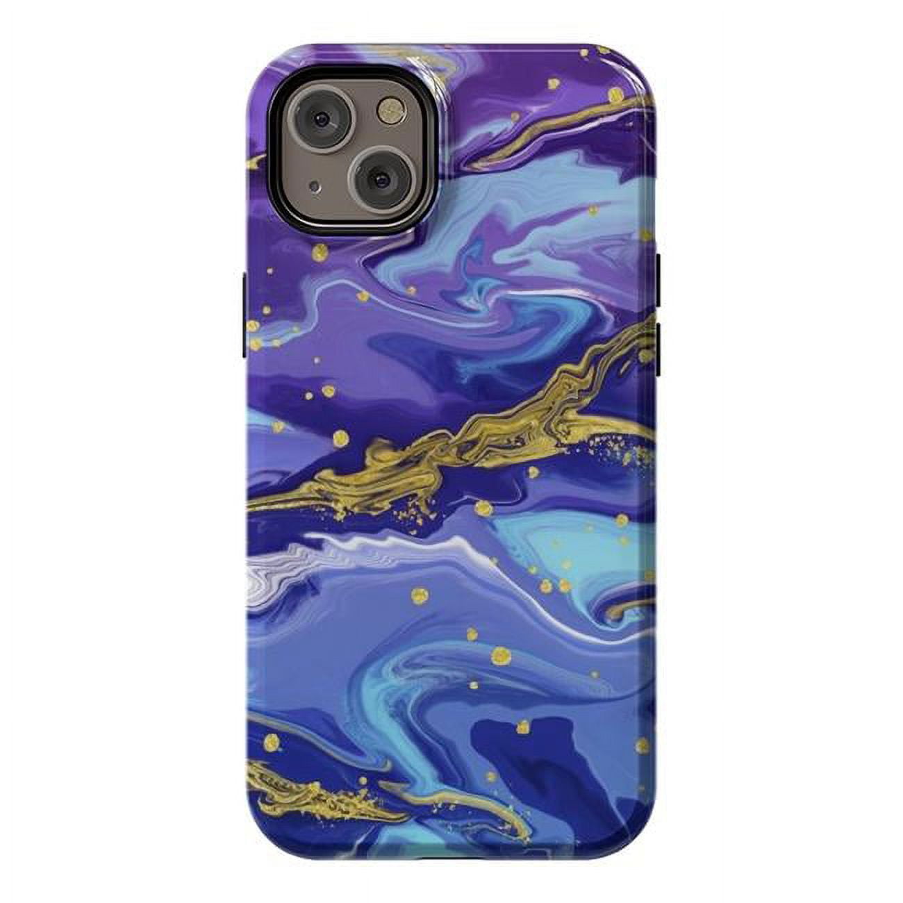 StrongFit Designer Cases for iPhone 14 Plus, Blue Marble