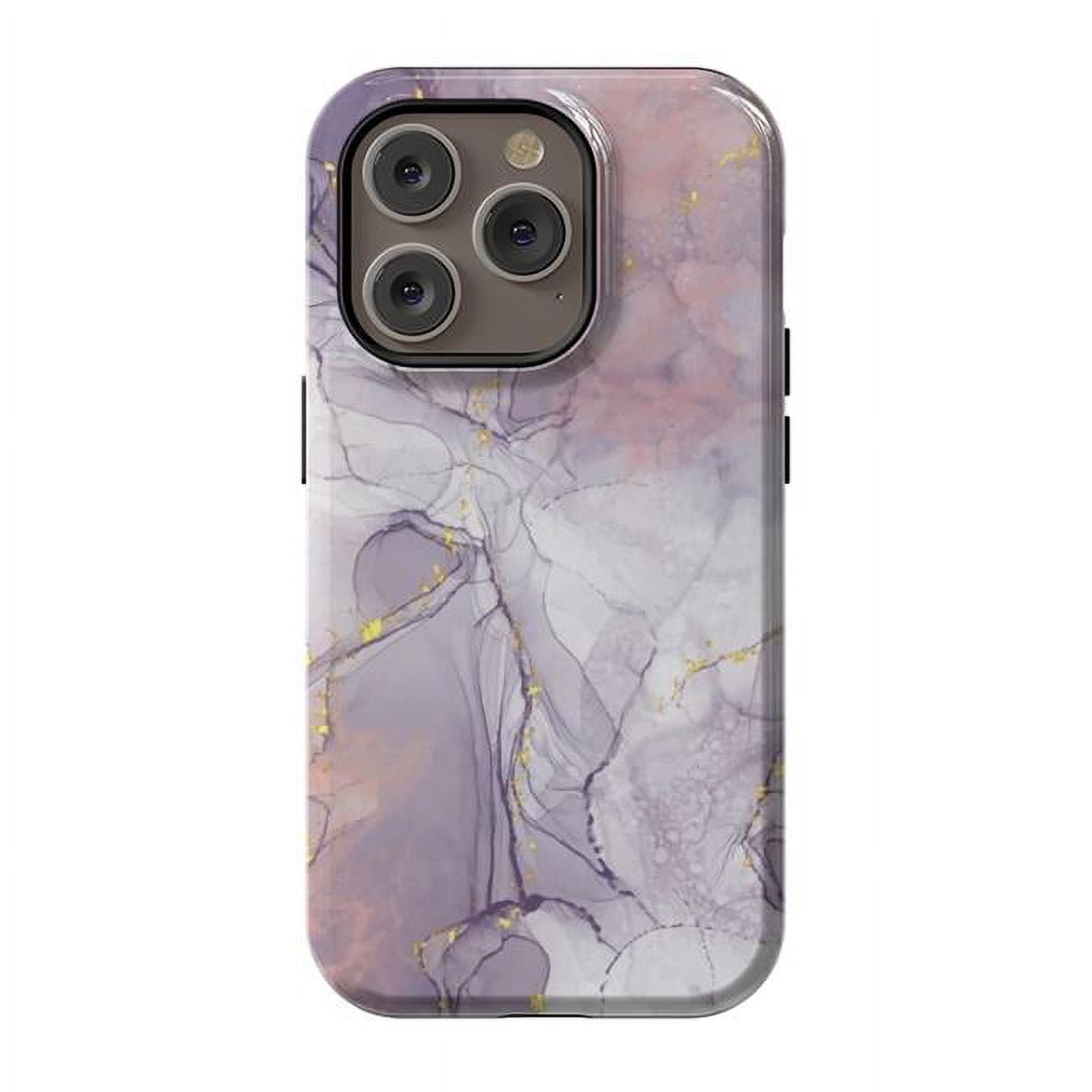 StrongFit Designer Cases for iPhone 14 Pro, Purple Acuarela