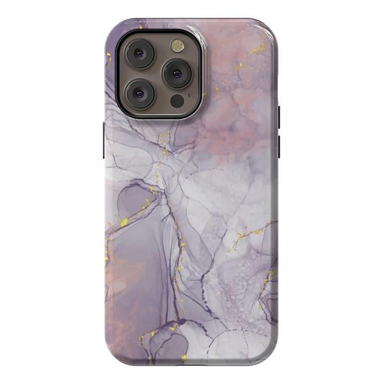 StrongFit Designer Cases for iPhone 14 Pro Max, Purple Acuarela