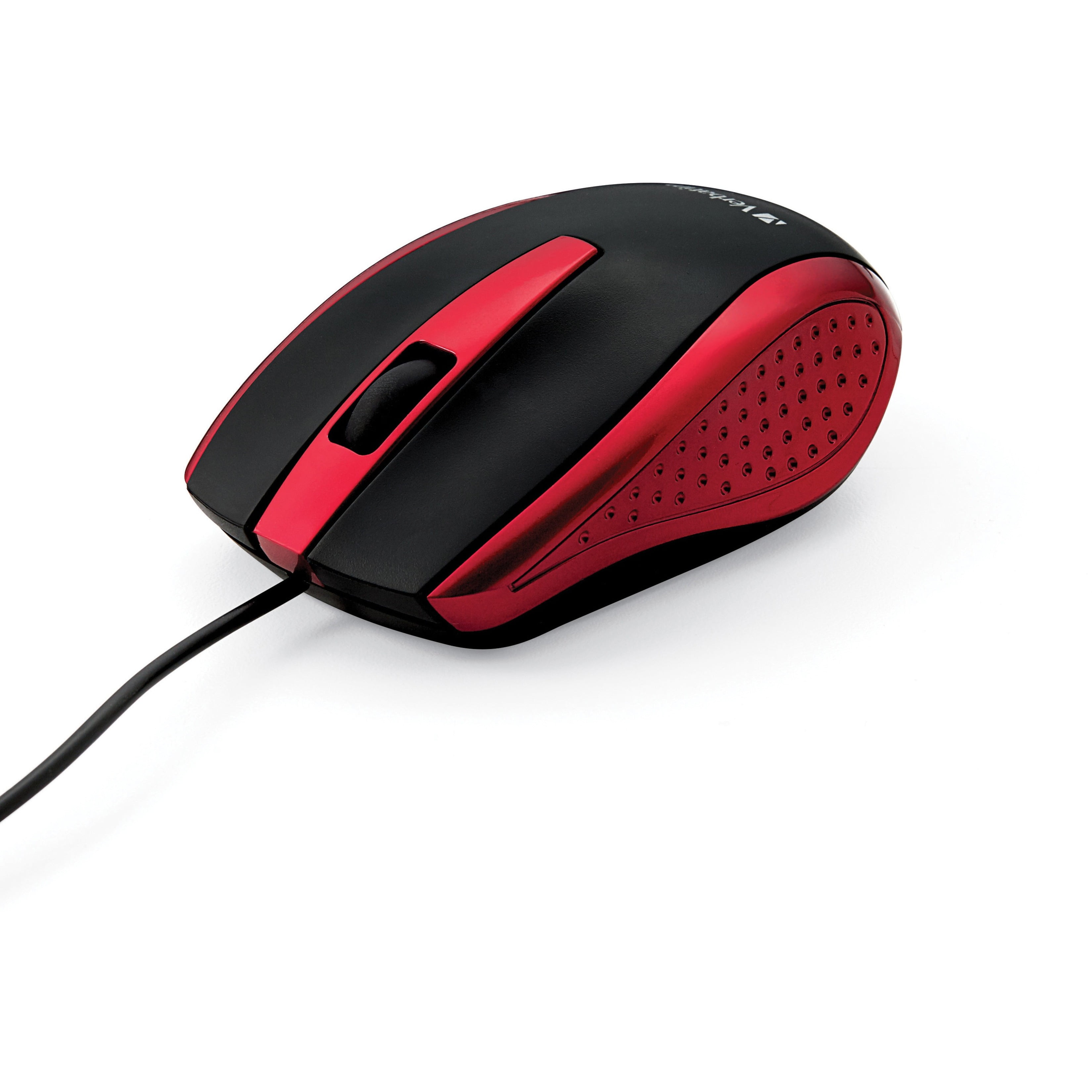 Bravo Corded Notebook Optical Mouse, Red